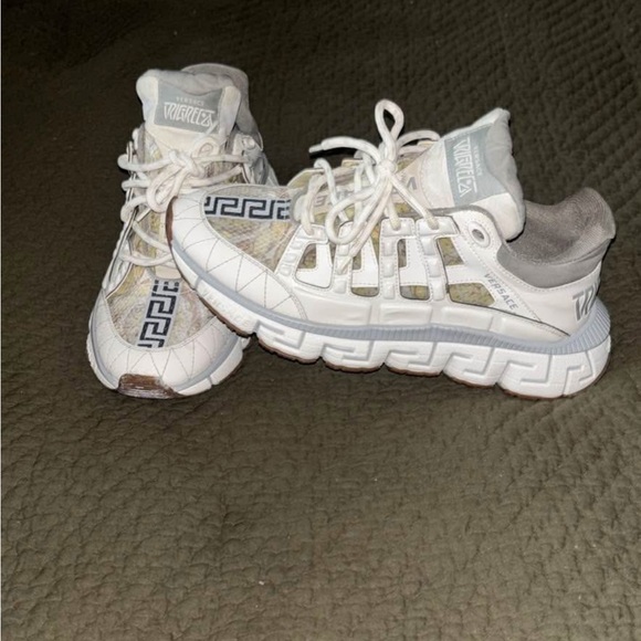 Versace White and Gray Sneakers
